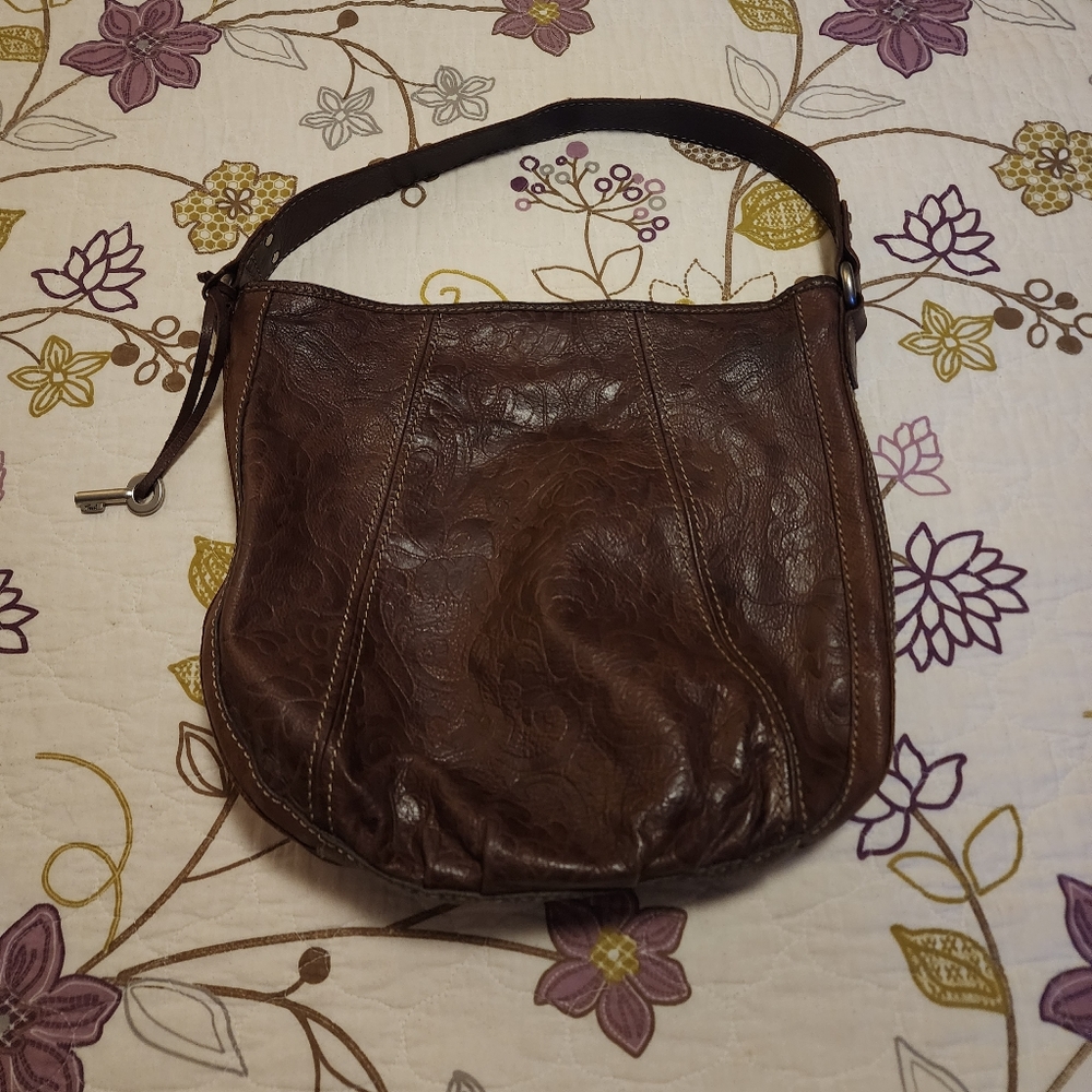 Detailed leather Fossil handbag